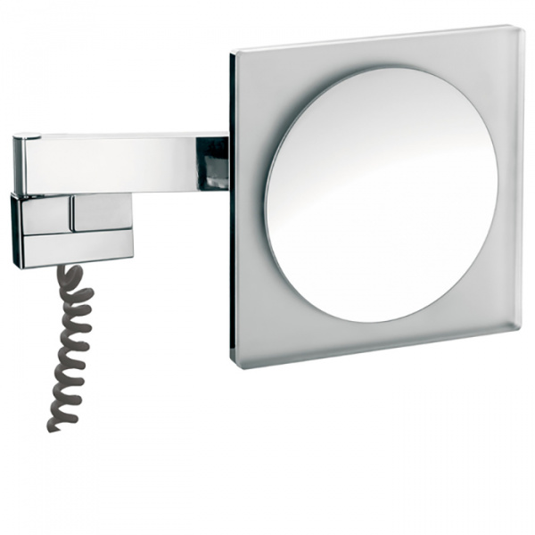 EMCO Prestige Зеркало косметическое, LED, 220x220мм,  двойной, snoer, verg.5, подвесной, цвет: хром