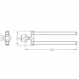 EMCO Eposa Держатель полотенец,  двойной, поворотный, 36.3см, подвесной, цвет: хром