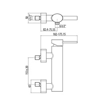 Gattoni Logos Смеситель для душа вывод снизу, хром