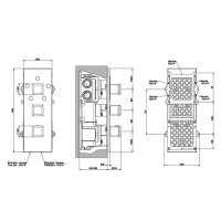 Gessi Eleganza Встраиваемый термостатический смеситель, подключение на 3/4”, с 5ю выходами и селектором, внешняя часть, цвет: хром