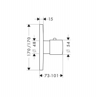 AXOR Citterio M, Термостат Highflow, СМ, внешняя часть, цвет: хром