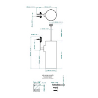 THG Hirondelles Gold Stamped Ершик подвесной, цвет: хром