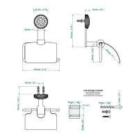 THG Hirondelles Platinum Stamped Держатель т/б, подвесной, цвет: хром