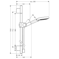 Axor Shower Душевой гарнитур, с душевой штангой 90см., ручным душем 12см, 3jet и шлангом 160см., цвет: шлифованное золото