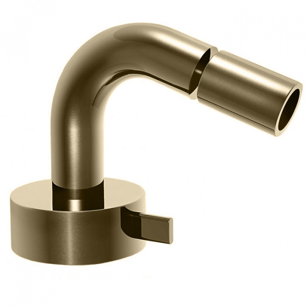 Fantini AF/21 Смеситель для биде, 1 отв., излив: 130 мм, цвет: Matt British Gold PVD