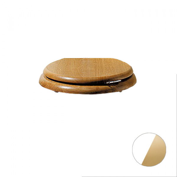 Devon&Devon Oxford Сиденье из МДФ, микролифт, цвет: белый/латунь