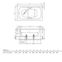 Bette LaBette Ванна прямоугольная встраиваемая, 120х70х39см, BetteGlasur® Plus