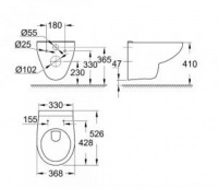 Подвесной унитаз Grohe Bau Ceramic 39491000