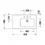 Duravit ME by Starck Раковина 83x49 см, 1 отв., цвет: белый