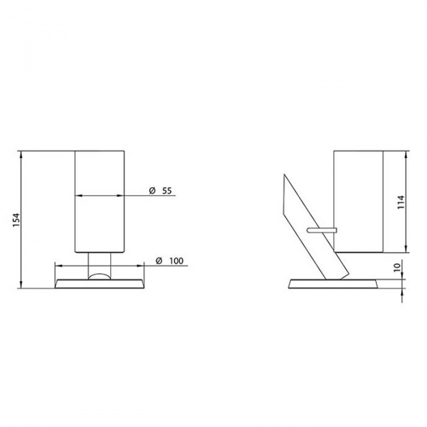 Стакан настольный Bongio Mini One, цвет: хром