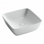 Умывальник чаша FORM накладная квадратная 410*410*145мм Ceramica Nova белый CN2002