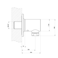 Gessi Inciso Shower Вывод воды на 1/2&quot, цвет: black XL