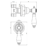 Carlo Frattini Herend Запорный вентиль, внешняя часть, цвет: золото
