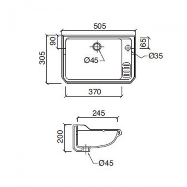 Sbordoni Romana Раковина 50.5х30.5 см, 1 отв., цвет: белый