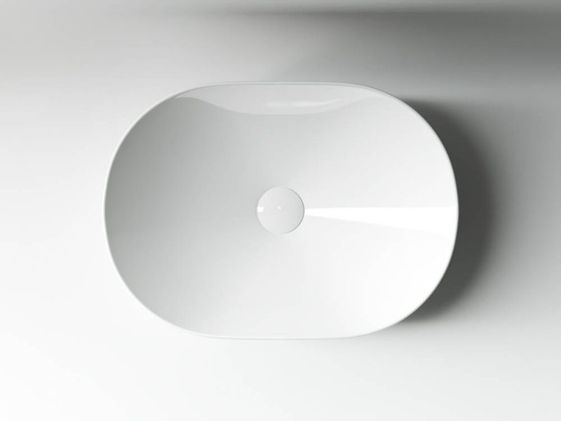 Умывальник чаша накладная овальная Element 480*350*130мм Ceramica Nova белый CN5010
