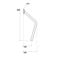 Kerasan Artwork Излив для писсуара Groove, 1/2, нерж сталь сатинированная