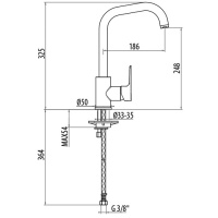Gattoni H2Omix3000 Смеситель для кухни высоки, цвет: хром
