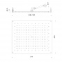 BOSSINI PARIS-RECTANGULAR Верхний душ 570 x 470 мм, FLAT, цвет: хром