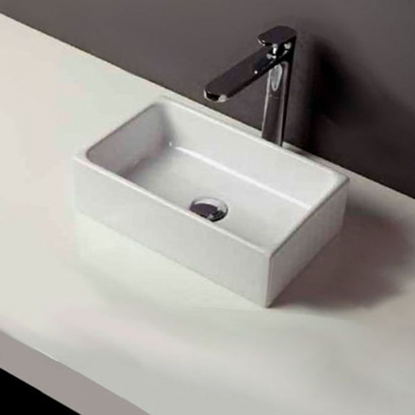 Azzurra Раковина-чаша 41х25 см, без отв., без перелива, цвет: белый