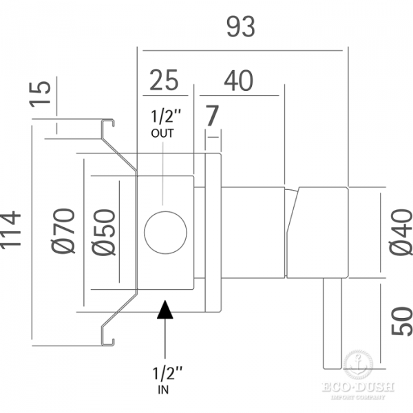 CISAL Xion Переключатель на 2 положения, цвет: нержавеющая сталь