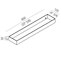 Agape 369 Полотенцедержатель, 60см, подвесной, цвет: глянец