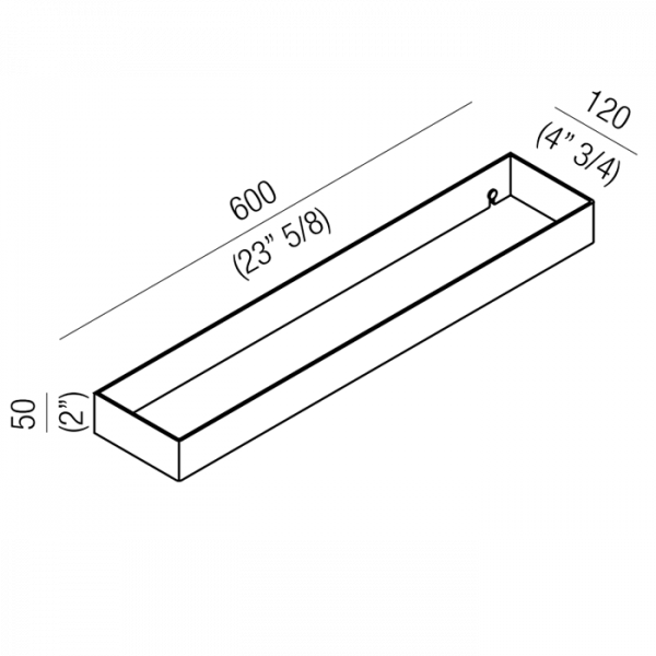 Agape 369 Полотенцедержатель, 60см, подвесной, цвет: глянец