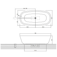Antonio Lupi Baia Ванна отдельностоящая 185х90х50см, из натурального камня
