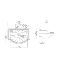 Devon&Devon Oxford Раковина 54х38 см, 3 отв., цвет: белый