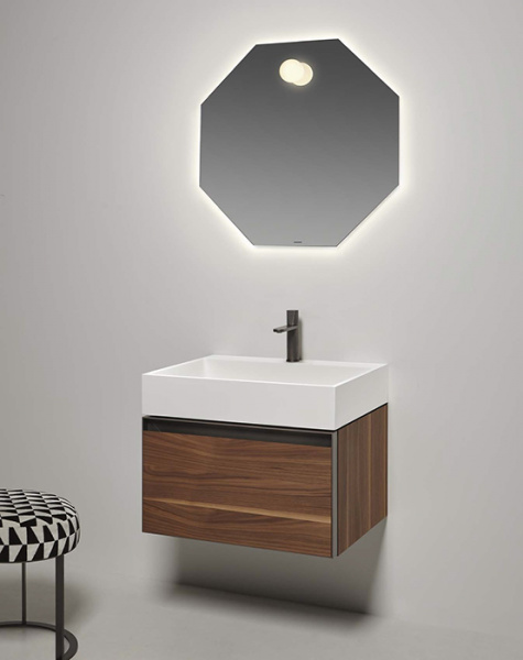 Antonio Lupi Gesto Комплект подвесной мебели 63х50хh50см, с раковиной, с 1 ящиком, цвет: Noce canaletto