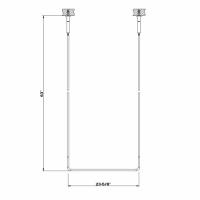 Gessi Goccia Полотенцедержатель потолочный 60см h=160см, подвесной, цвет: хром