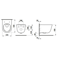 Laufen New Classic Унитаз подвесной безободковый 53х37х35см, с покрытием Laufen Clean Coat, цвет: белый LCC