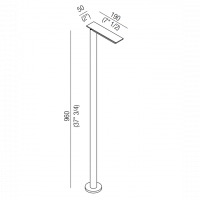 Agape Sen Напольный смеситель для раковины, однорычажный, высота: 960мм, излив: 190, цвет: черный