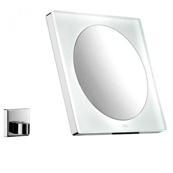 EMCO Prestige Зеркало косметическое, LED, 220x220мм, accu, verg.3, подвесной, цвет: хром
