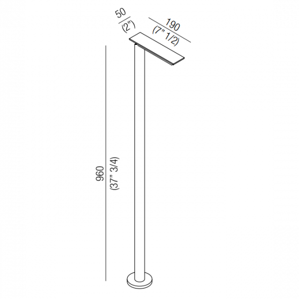 Agape Sen Напольный смеситель для раковины, однорычажный, высота: 960мм, излив: 190, цвет: черный