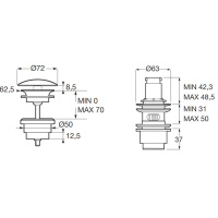 Armani Roca Baia Донный клапан 1&quot1/4 для раковин, цвет: greige