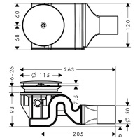 Hansgrohe Raindance ‘90 XXL сливной набор
