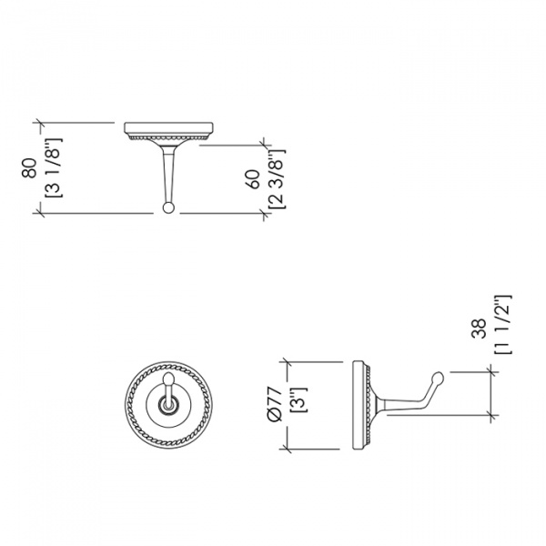 Devon&Devon Antique Georgian Крючок для халатов, подвесной,  цвет: золото
