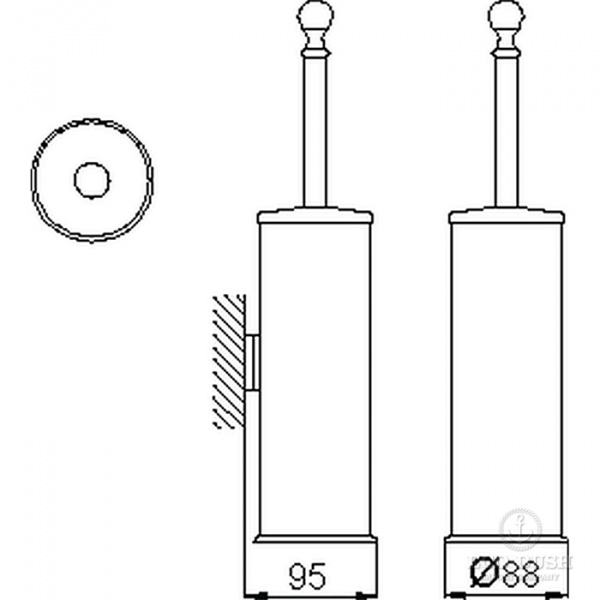 HUBER Croisette Ерш подвесной, цвет: бронза