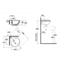 AZZURRA JUBILAEUM Раковина 35х35 см, без отв., цвет: белый