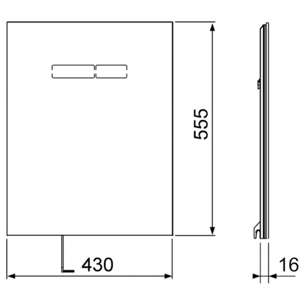 TECELux для установки унитаза -биде (DURAVIT) с верхней панелью из черного стекла с сенсорным блоком управления  sen-Touch  и нижней панелью стекло черное