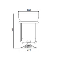 Sbordoni Sabina Настольный стаканчик, цвет: матовая бронза