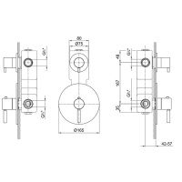 Fantini Внутренняя часть термостатического смесителя для душа, 1 источник, 3/4&quot