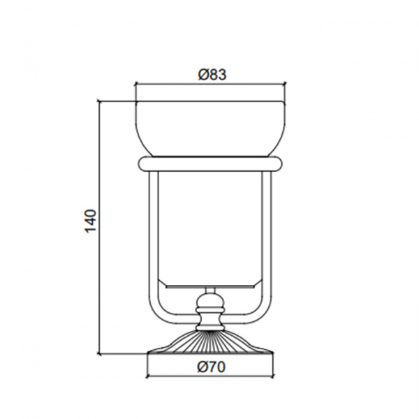 Sbordoni Sabina Настольный стаканчик, цвет: матовая бронза
