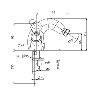 Carlo Frattini Elizabeth Chic Смеситель на биде на 1 отверстие, ручки Swarovski, цвет: хром