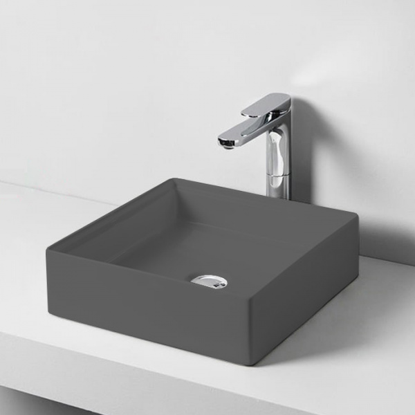Artceram SCALINO Раковина 38х38 см, без отв., накладная, без слив-перелива, цвет: grigio oliva